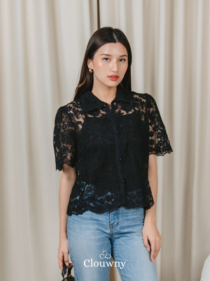 Villy Lace Blouse - Black