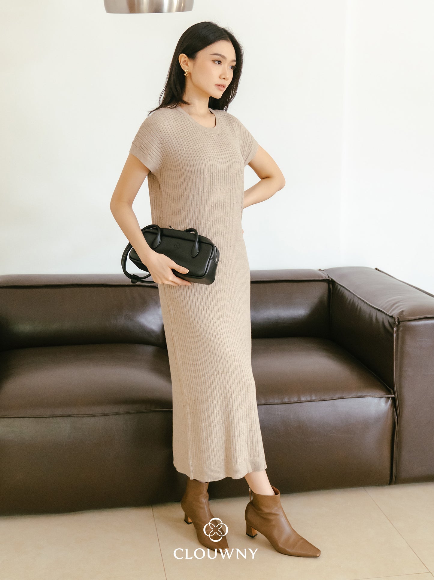 Dune Knit Dress - Khaki
