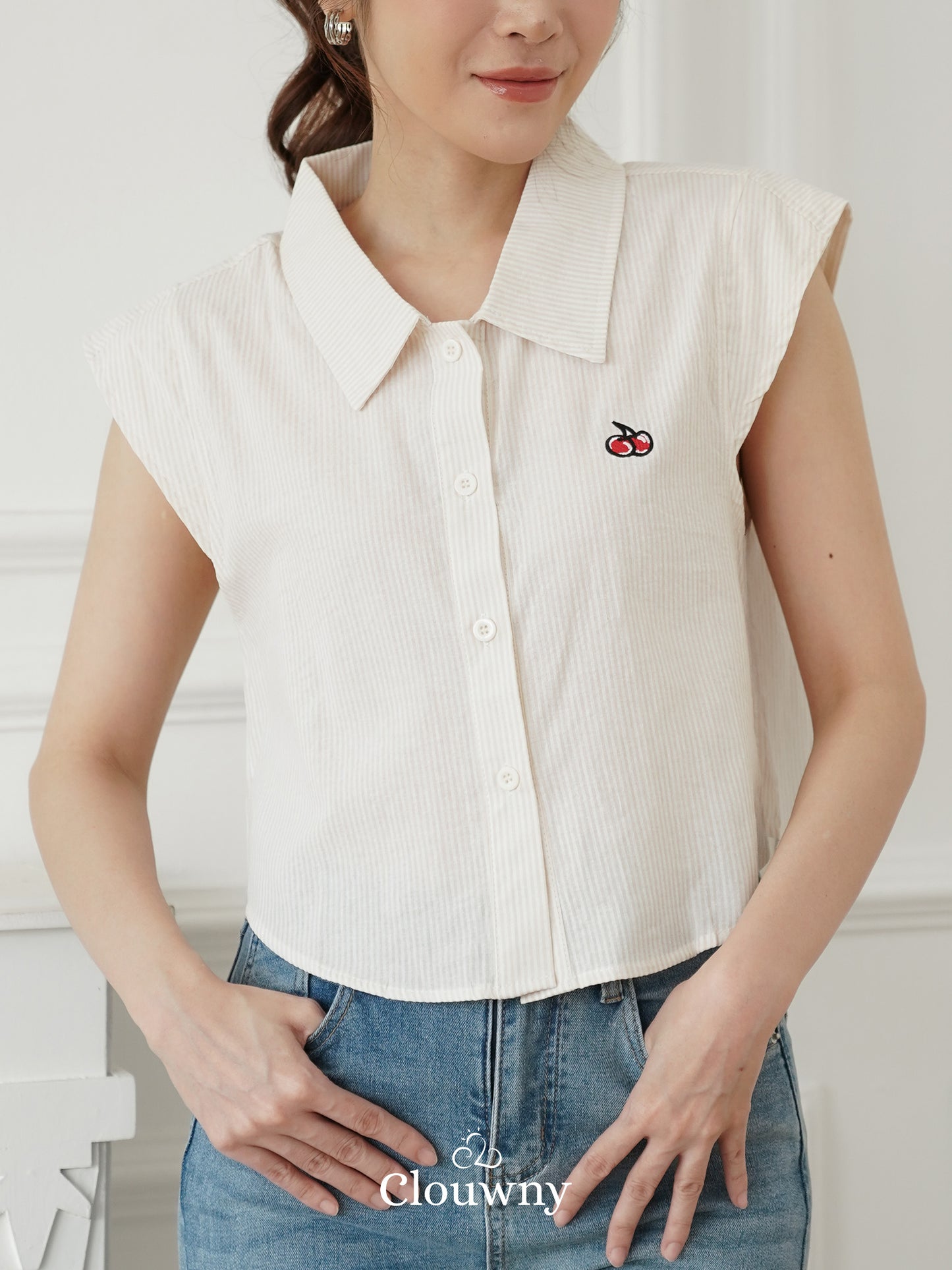 Abigail Cotton Blouse - Baby Yellow