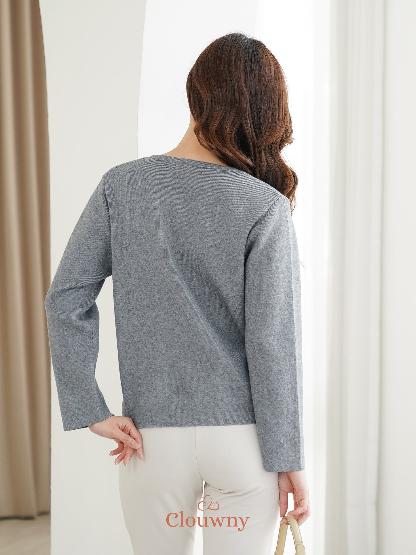 Luxen Button Cardigan - Grey