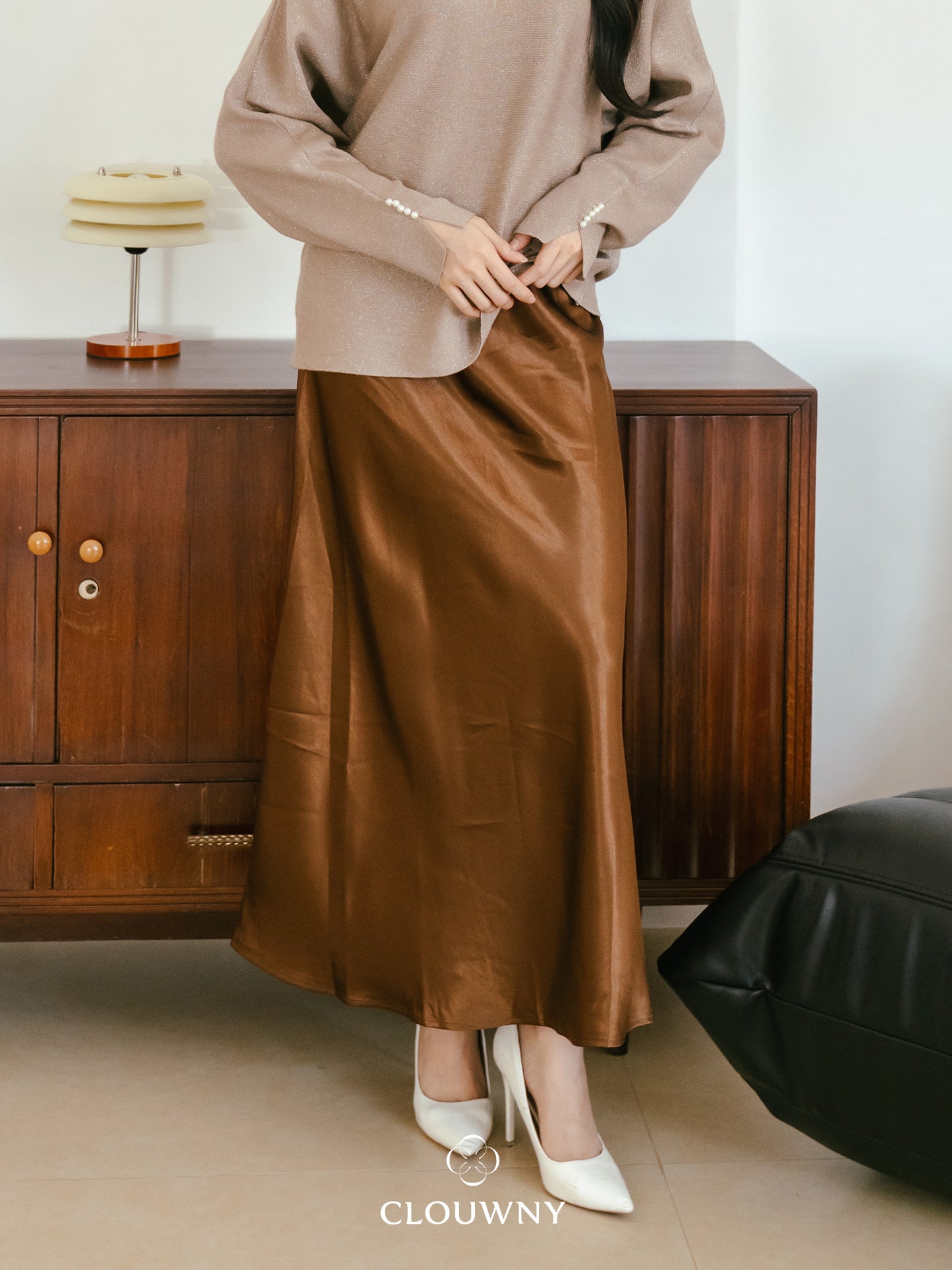 Briela Long Skirt - Coffee