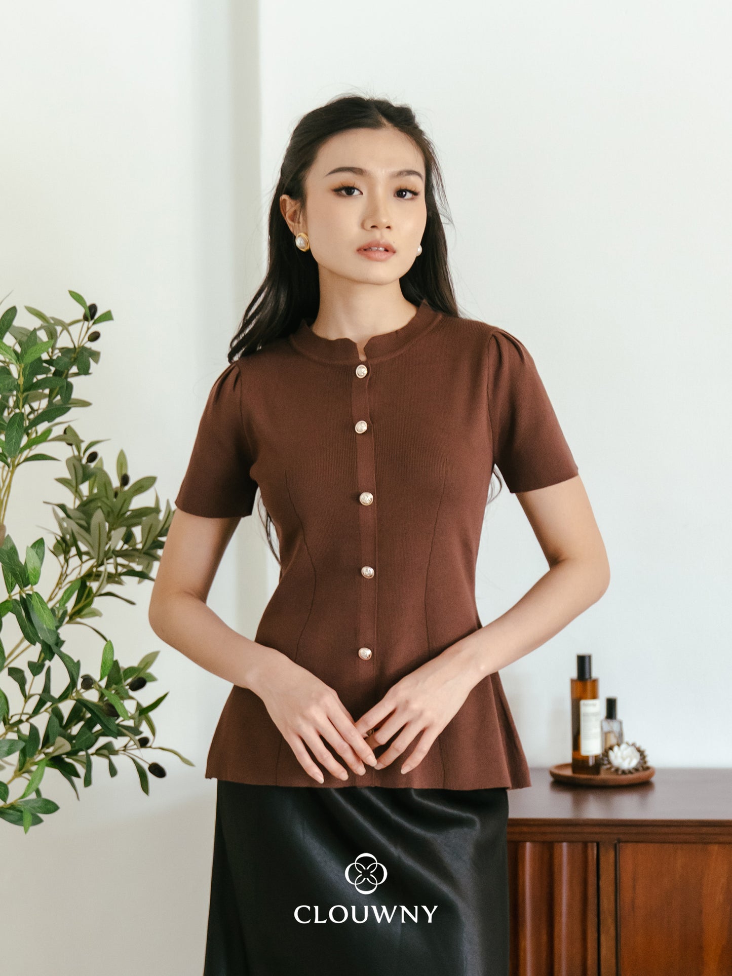 Lee Shanghai Knit Top - Coffee