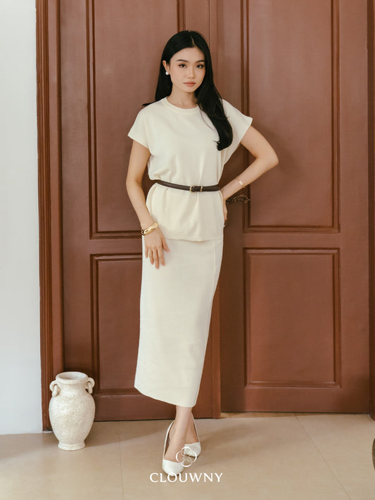 Kurasu Round Knit Set - Broken White