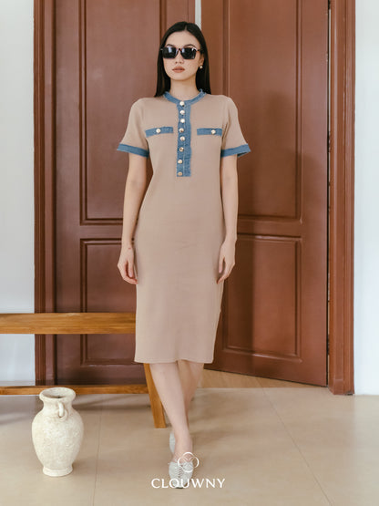 York Denim Dress - Khaki