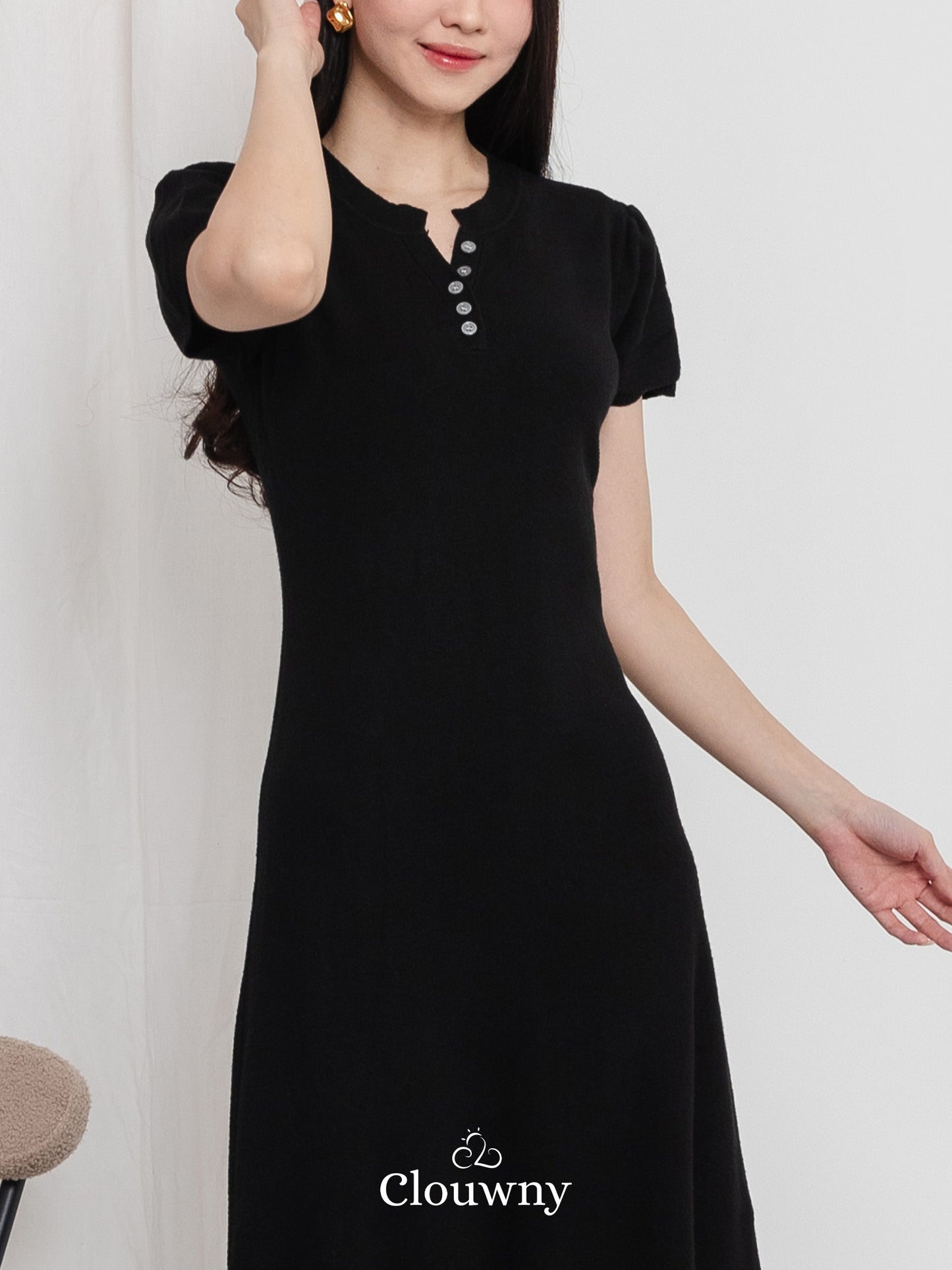 Konsta Knit Dress - Black