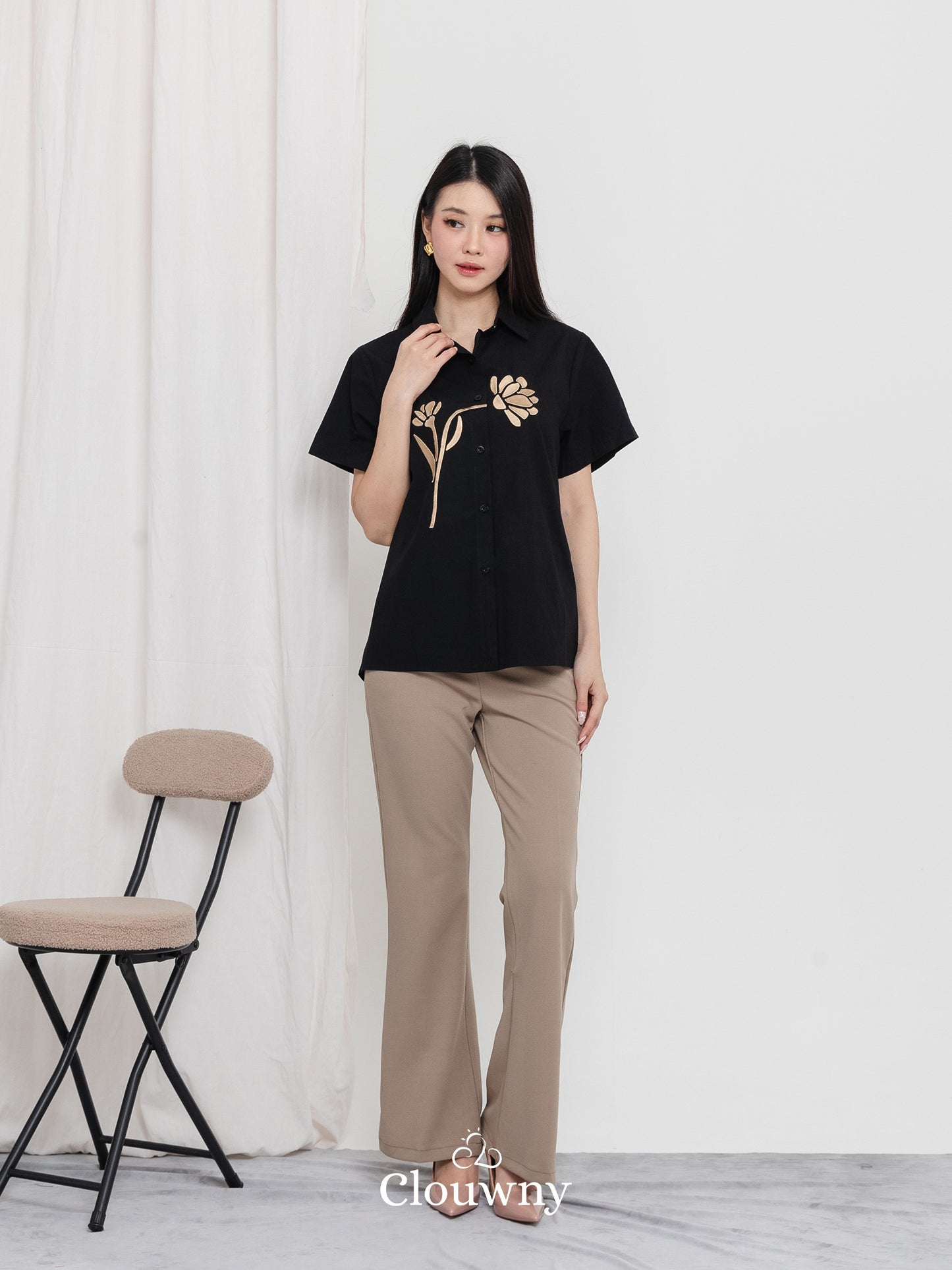 Hova Cotton Shirt - Black