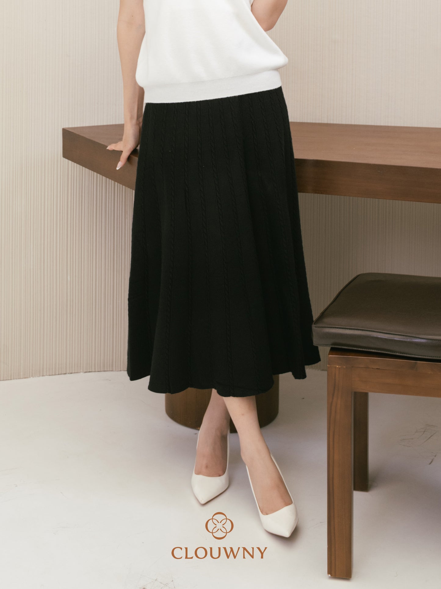Chesma Knit Skirt - Black