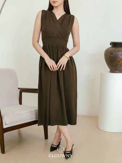 East Rubber Dress - Coffee