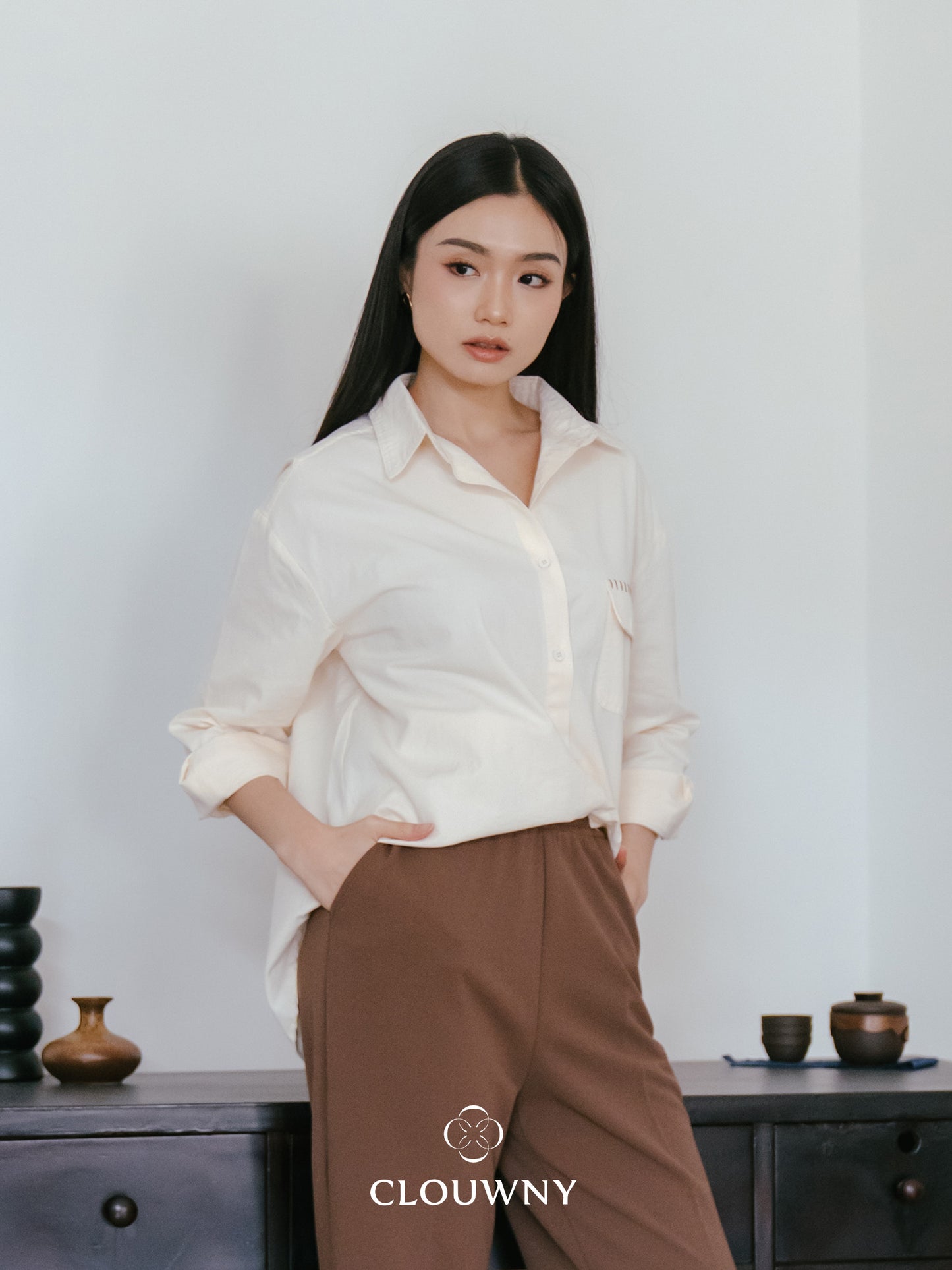 Travis Pocket Shirt - Broken White