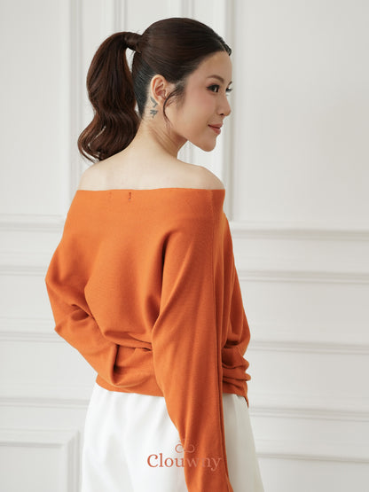 Beatrix Sabrina Knit Top - Coral