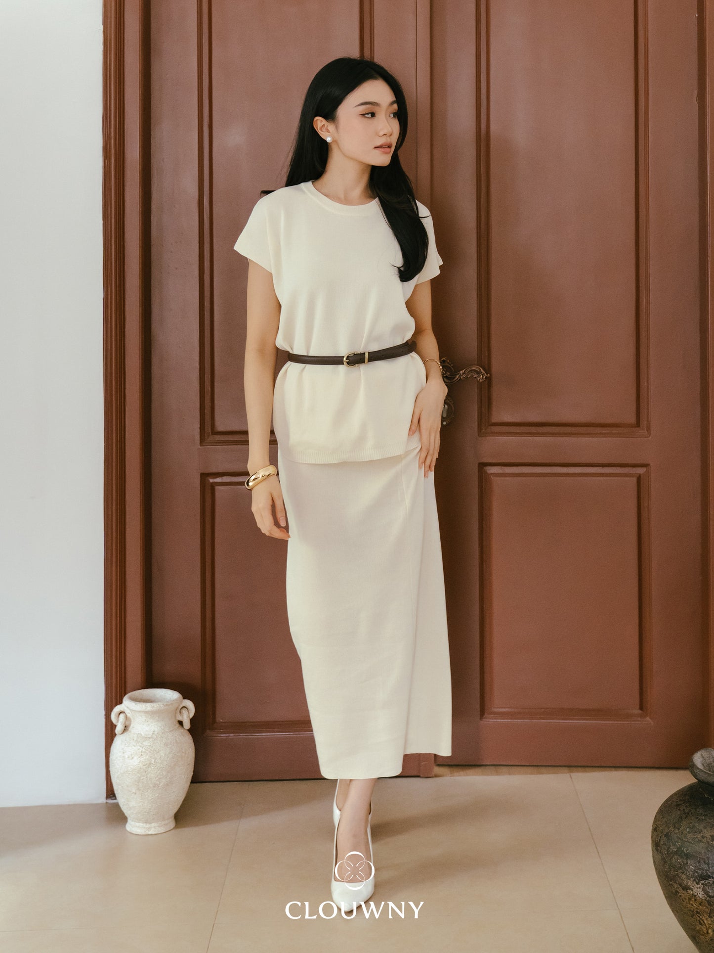 Kurasu Round Knit Set - Broken White