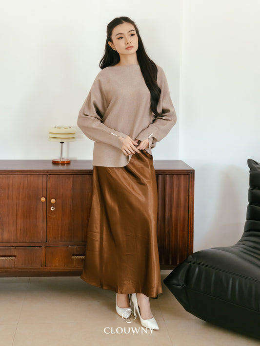 Briela Long Skirt - Coffee