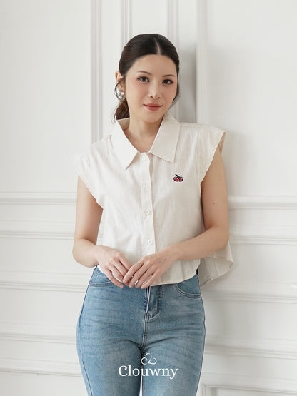 Abigail Cotton Blouse - Baby Yellow