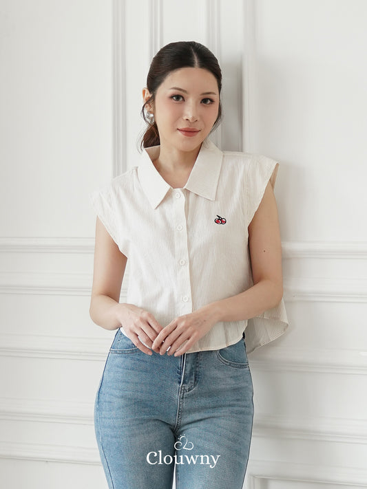 Abigail Cotton Blouse - Baby Yellow