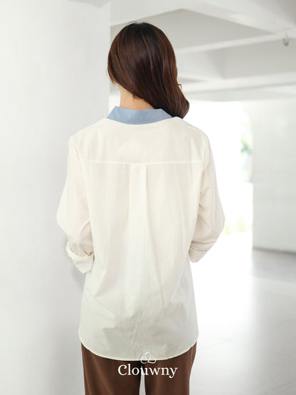 Lavena Button Shirt - Cream