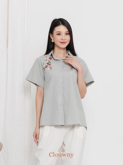 Patra Cotton Shirt - Sage Green