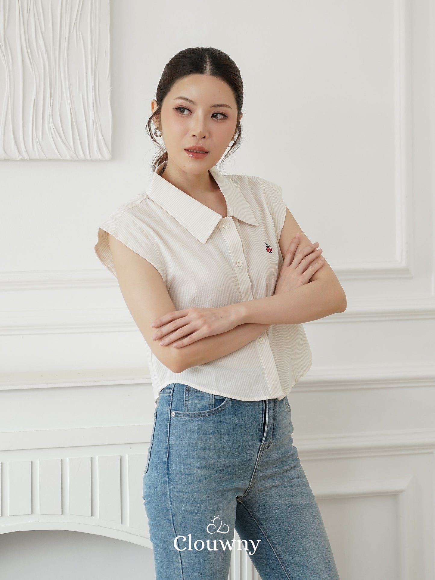 Abigail Cotton Blouse - Baby Yellow