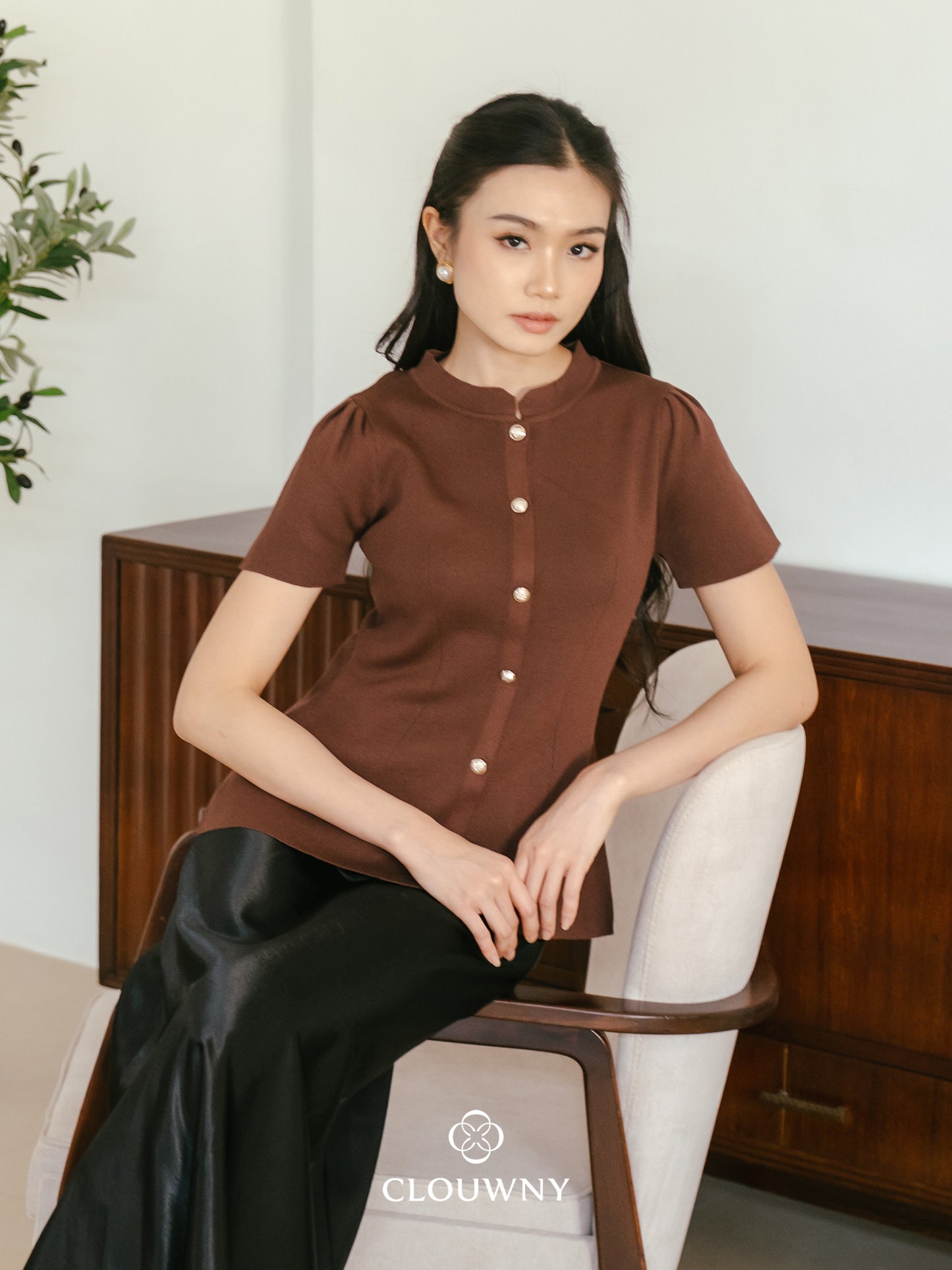 Lee Shanghai Knit Top - Coffee