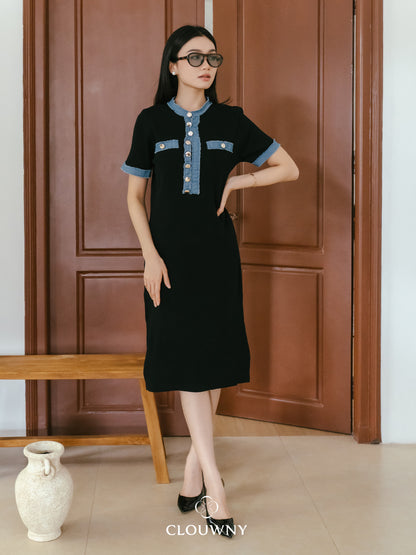 York Denim Dress - Black