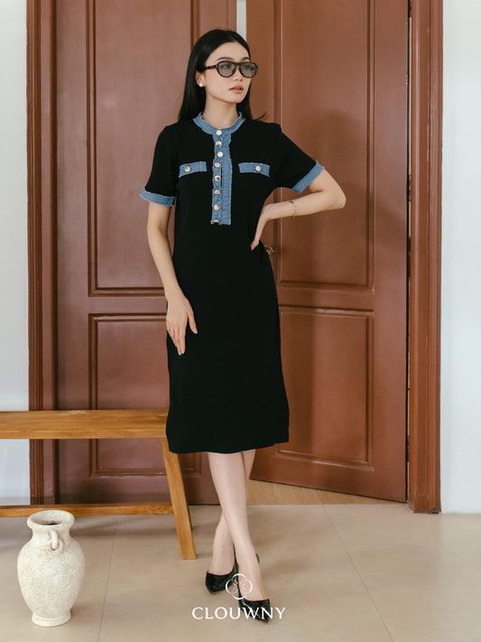 York Denim Dress - Black