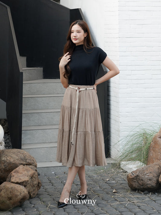 Kila Flare Skirt - Khaki