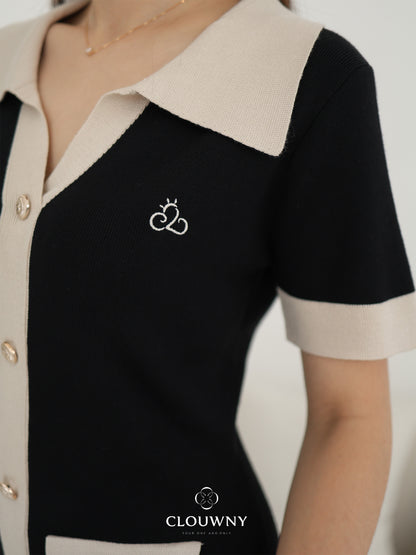 Lesa Double Pocket Knit Dress - Black