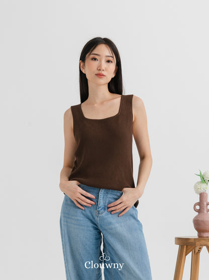 Dovi Knit Tanktop - Coffee