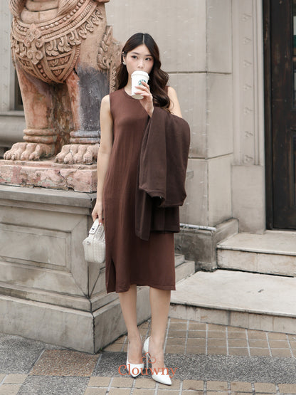 Zaveta Knit Dress - Coffee