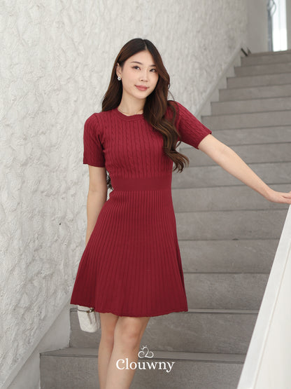 Kansa Knit Dress - Maroon