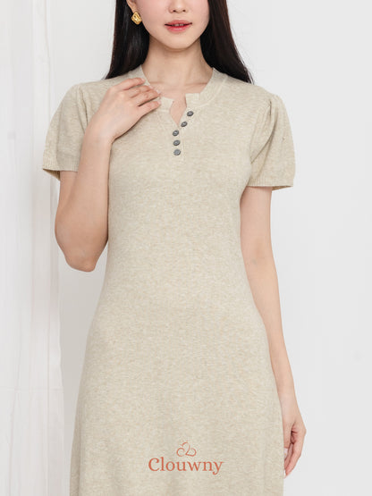 Konsta Knit Dress - Khaki