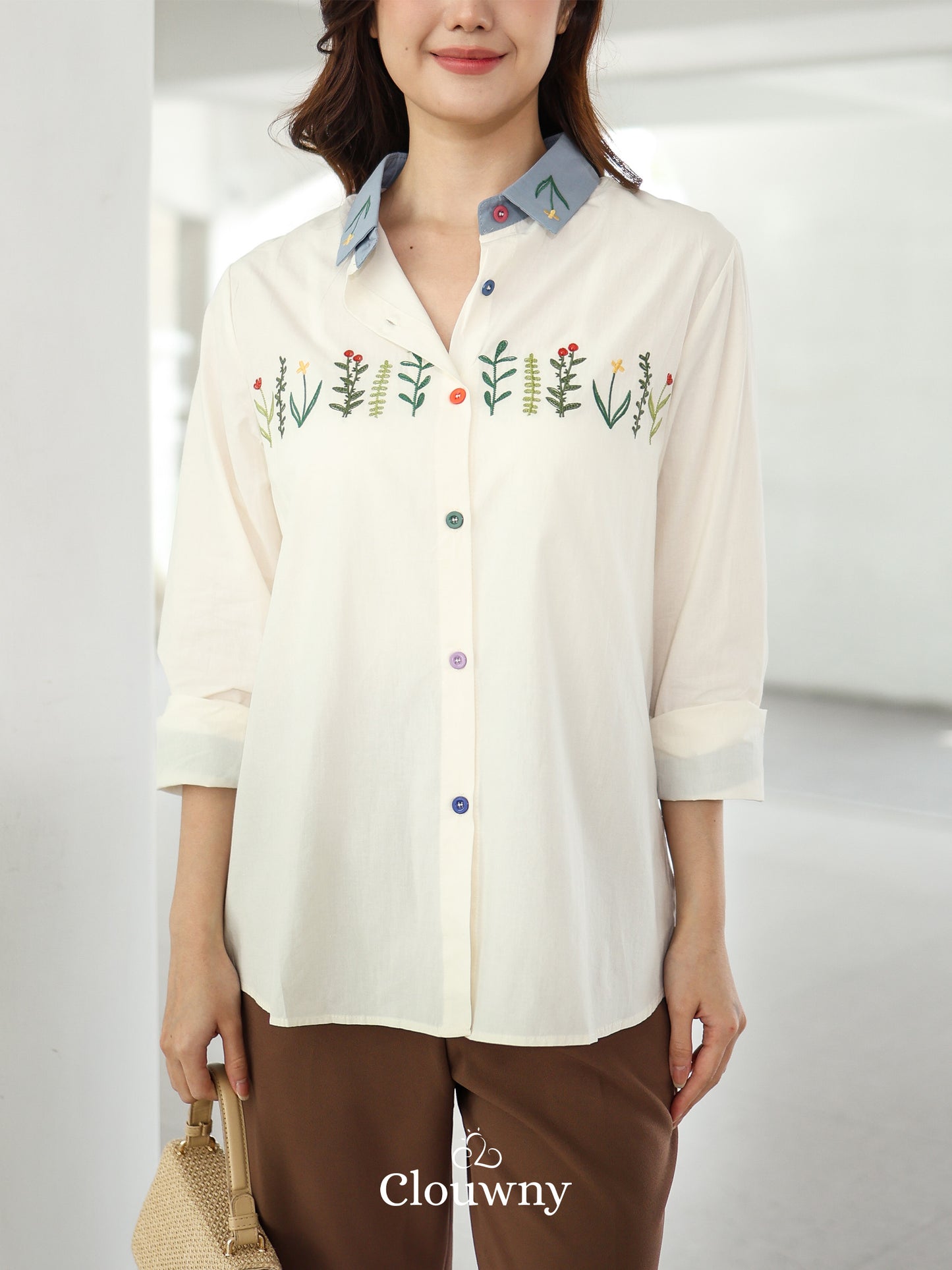Lavena Button Shirt - Cream