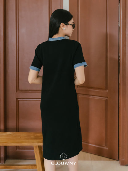 York Denim Dress - Black