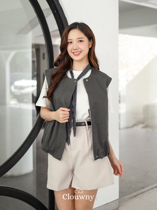 Sander Button Vest - Dark Grey