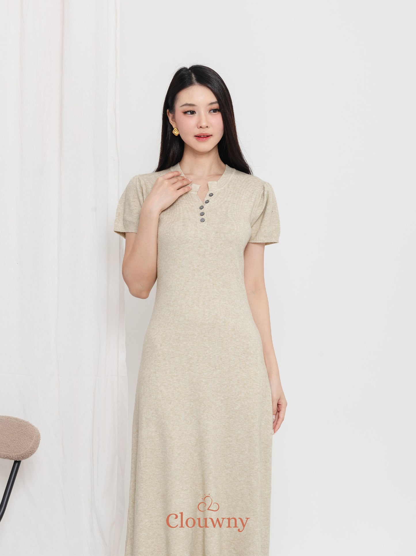 Konsta Knit Dress - Khaki