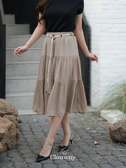 Kila Flare Skirt - Khaki