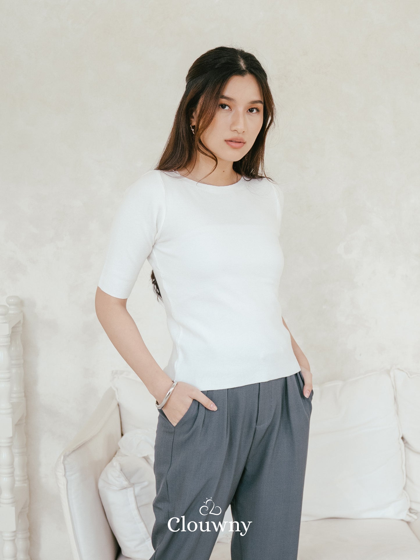 Remy Knit Top - White