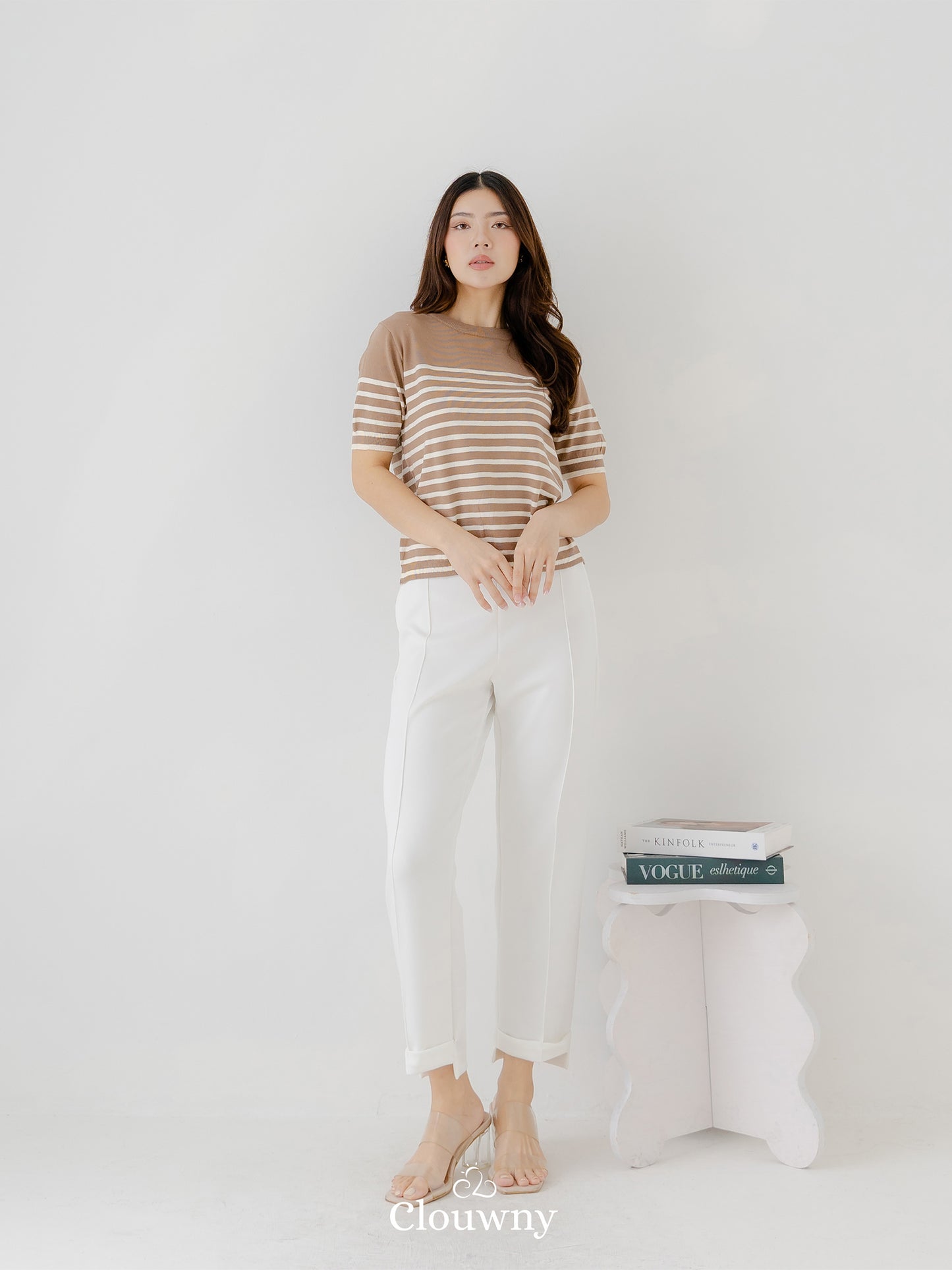 Yoshi Stripes Top - Khaki