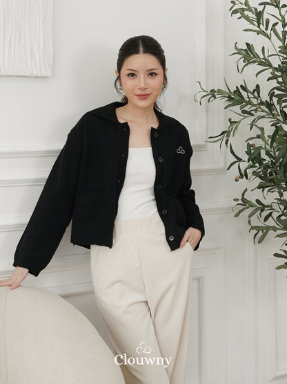 Gratia Pocket Knit Cardigan - Black