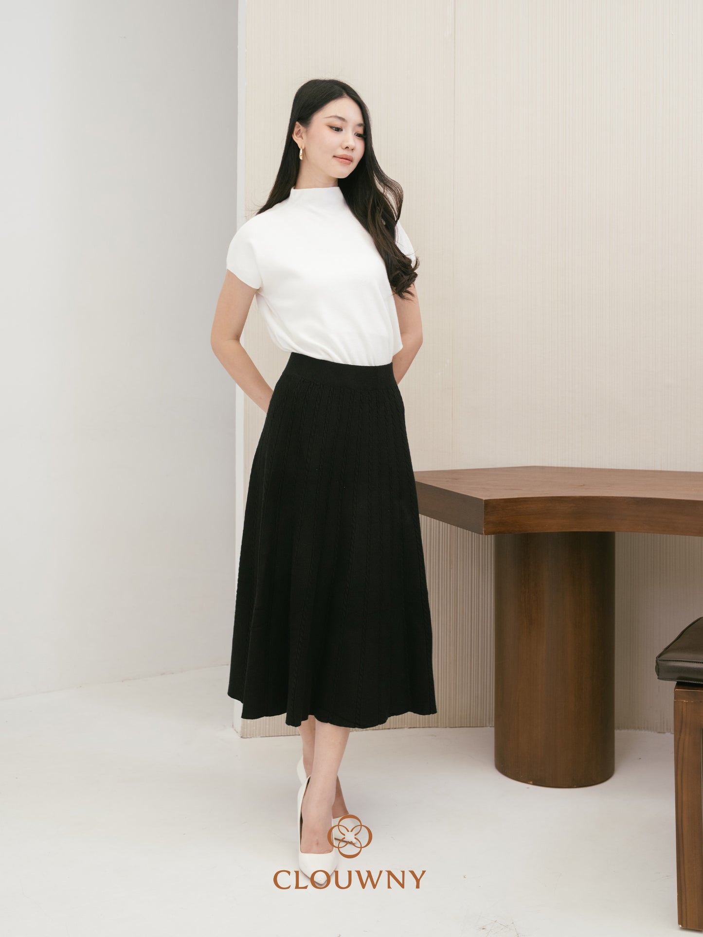 Chesma Knit Skirt - Black