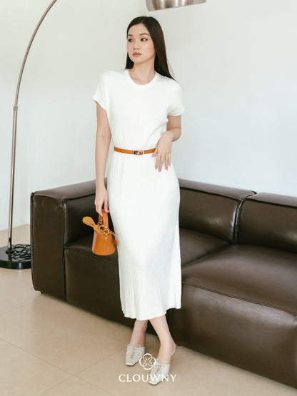 Dune Knit Dress - Broken White