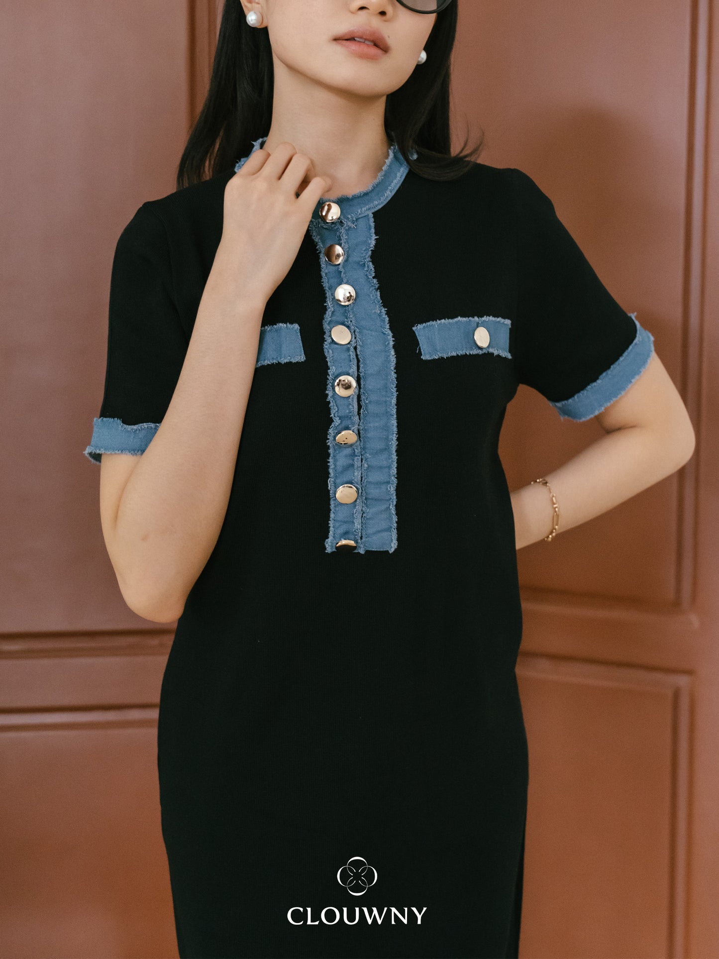York Denim Dress - Black