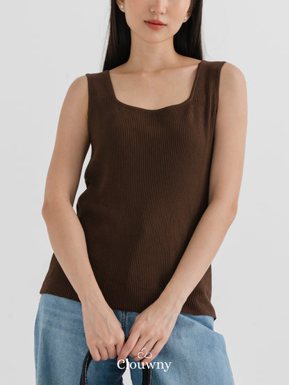 Dovi Knit Tanktop - Coffee