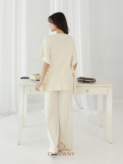 Joel Batwing Knit Set - Broken White
