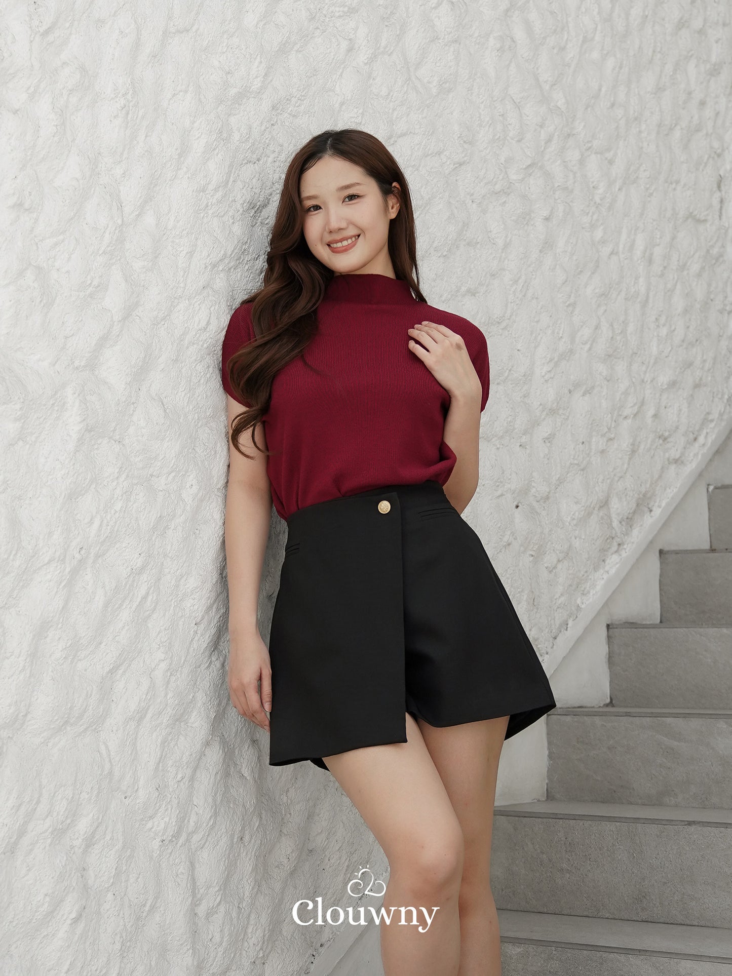 Liora Button Skort - Black