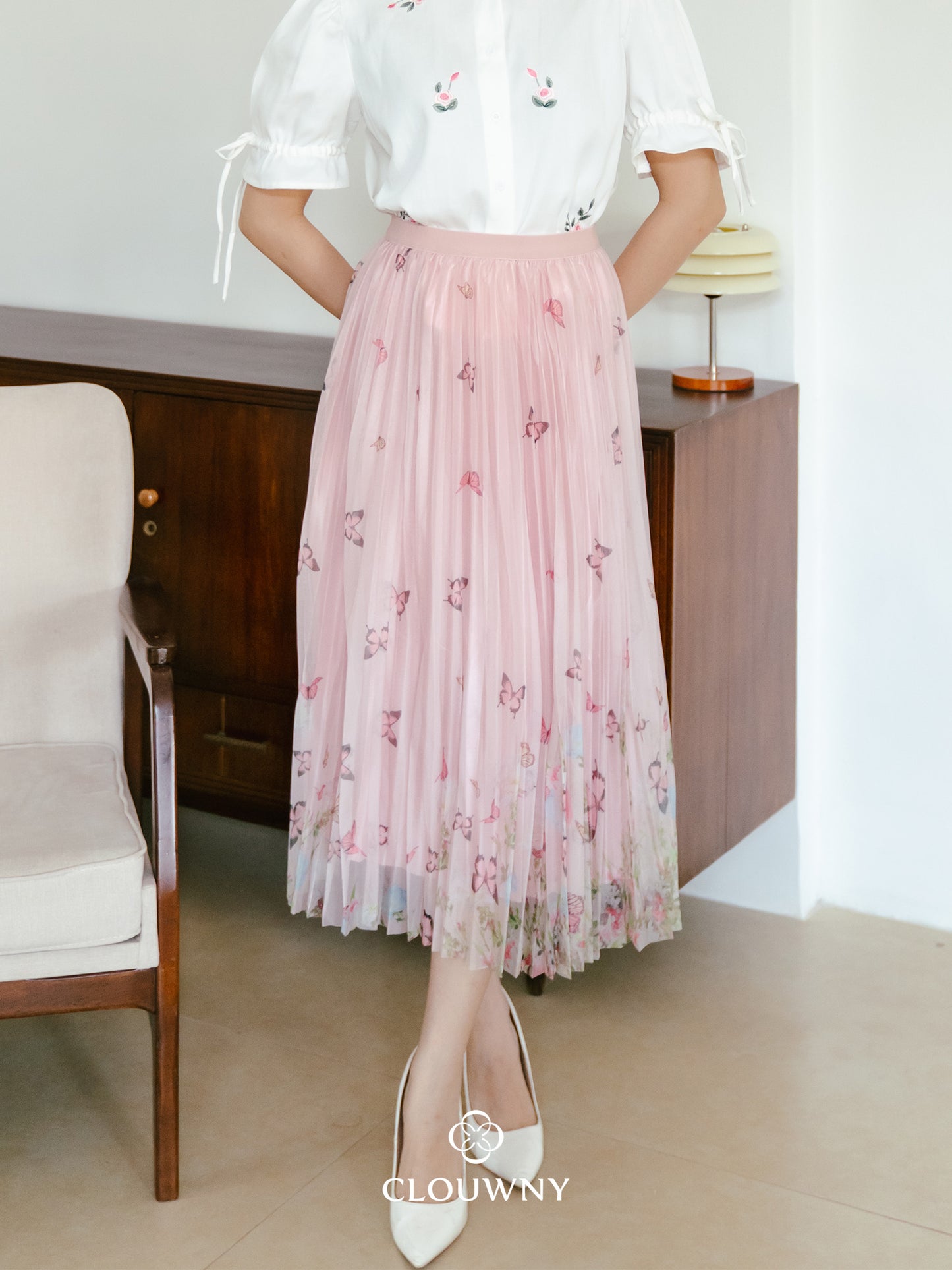 Voleta Butterfly Skirt - Pink