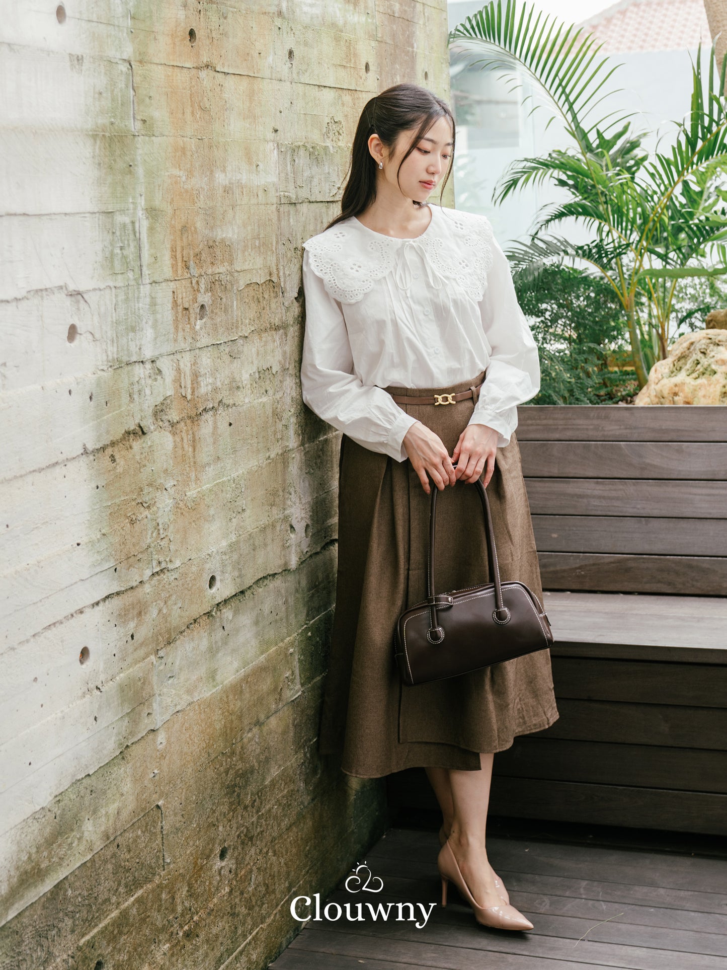 Patsy Lace Button Blouse - White