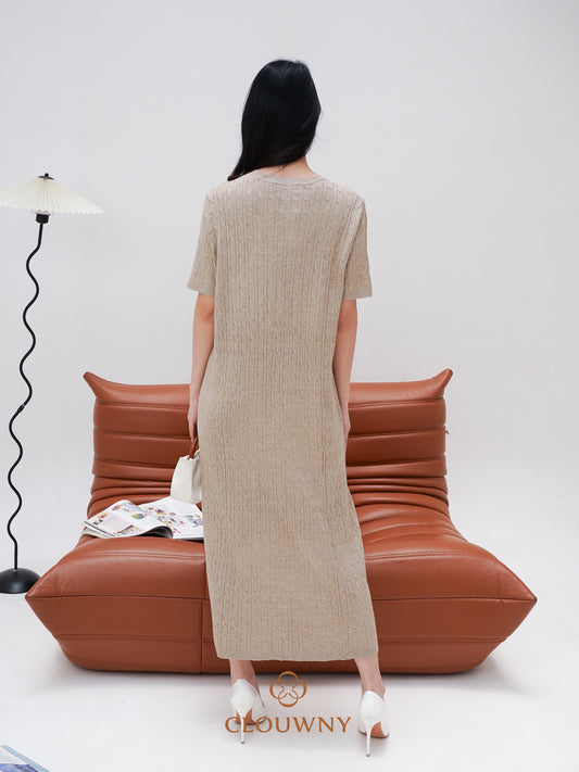 Jorji Basic Knit Dress - Khaki