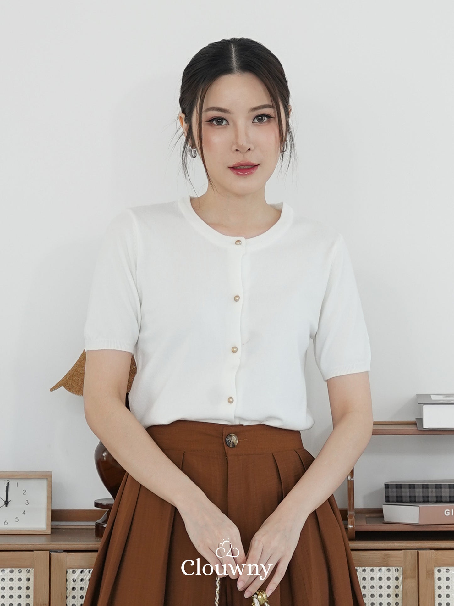 Cayan Knit Top - White