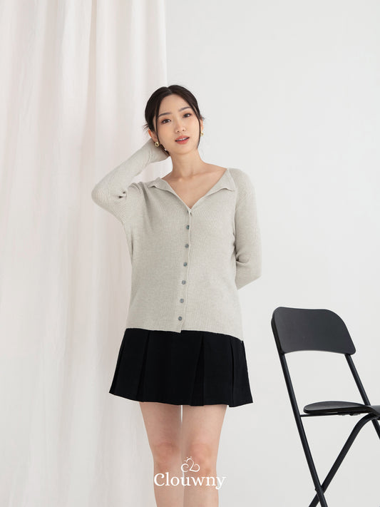 Ritsuki Button Longsleeve - Light Grey