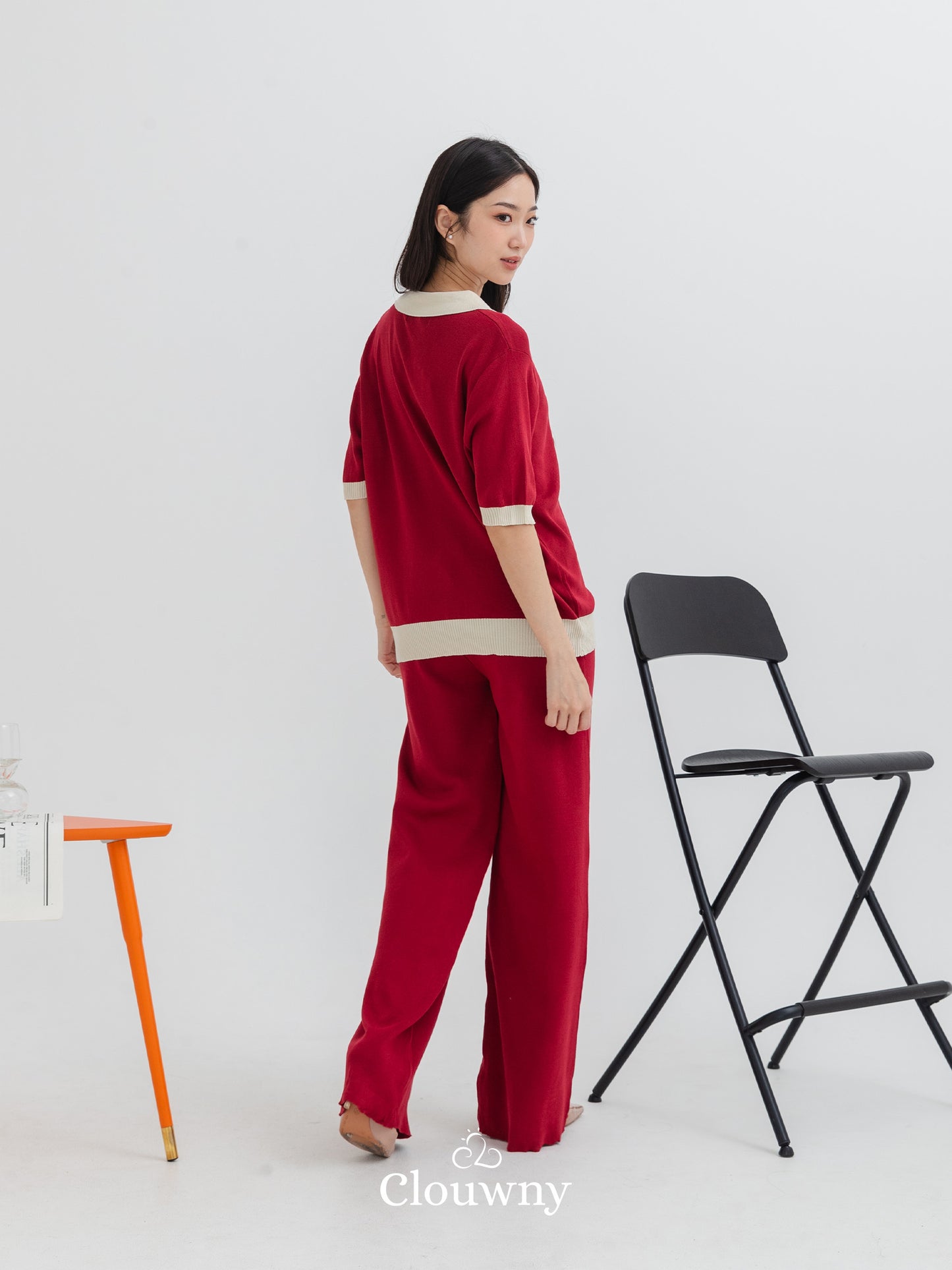 Zippy Knit Set - Maroon